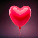 Coeur en ballon pour une d&eacute;claration d'amour